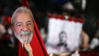 Protesto a favor da liberdade de Lula, no dia 13, em São Paulo.
