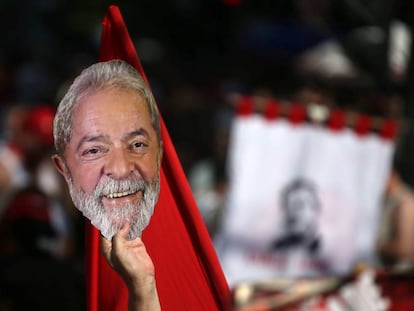 Protesto a favor da liberdade de Lula, no dia 13, em São Paulo.