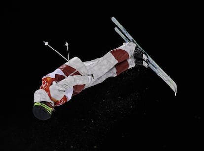 Marc-Antoine Gagnon, do Canadá, durante a final de esqui estilo livre em Pyeongchang.