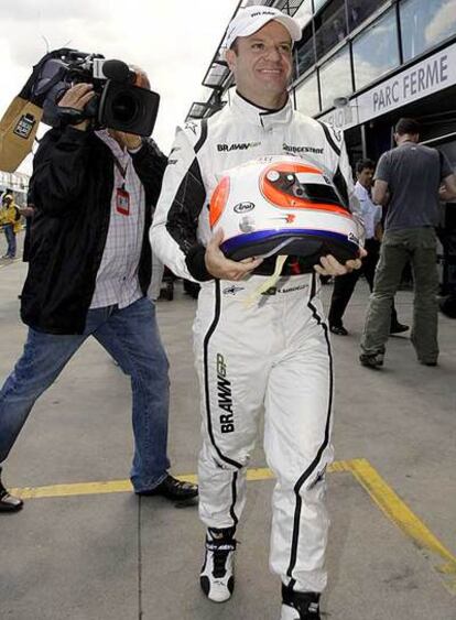 Rubens Barrichello, en el circuito de Albert Park, en Melbourne.