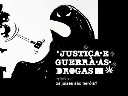 Capa do primeiro episódio da série, "Os juízes são heróis?".