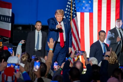 Donald Trump, este sábado durante un mitin en Durham (New Hampshire).