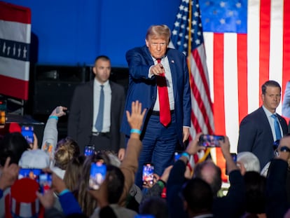 Donald Trump, este sábado durante un mitin en Durham (New Hampshire).