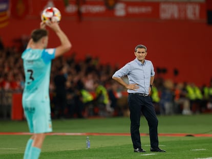 Ernesto Valverde durante la final de la Copa del Rey.