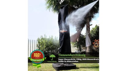 La cubierta protectora incorpora una cremallera impermeable.
