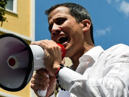 Juan Guaidó en Caracas, el pasado 9 de marzo. 