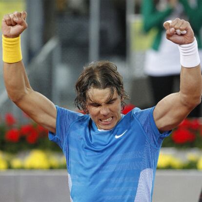 Nadal, tras ganar a Isner.