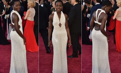 Lupita Nyong'o, en la alfombra roja.