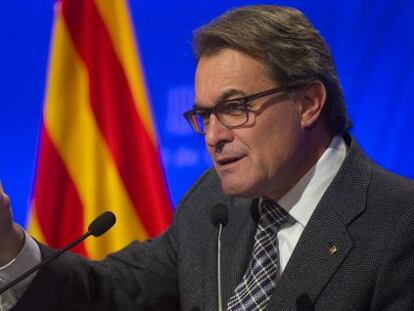 Arturo Mas , presidente en funciones, de la Generalitat de Catalu&ntilde;a.