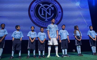 David Villa, en la presentación de la equipación del NYCFC