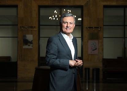 Pedro Saura, presidente del Grupo Correos, en sus oficinas de Madrid.
