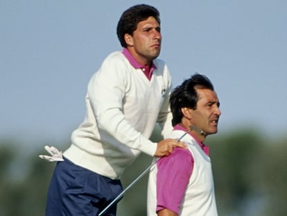 Olazabal y Ballesteros, en la Ryder de 1991.