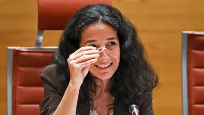 Patricia Ramírez, madre de Gabriel Cruz, hoy en el Senado.