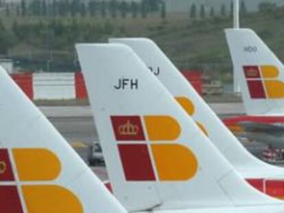 Aviones de Iberia en Barajas