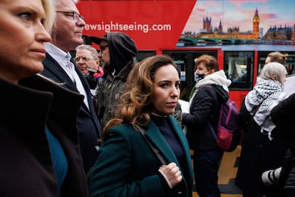 Julian Assange's wife, Stella Assange, entered the High Court of Justice in London this Tuesday.