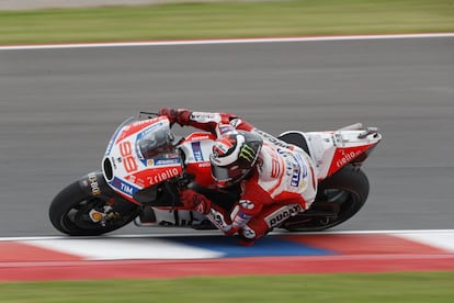 Jorge Lorenzo, en acción en el circuito de Termas.