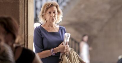 María Antonia Munar, en el Tribunal Superior de Justicia de Baleares, en julio de 2013, antes de ir a prisión.