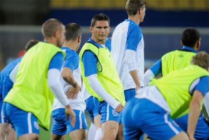 Frank Lampard, durante un entrenamientro con la selección inglesa.