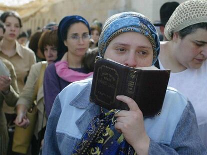 Mujeres judías ultraortodoxas, en un acto en Cisjordania, por Uriel Sinai (Getty Images)