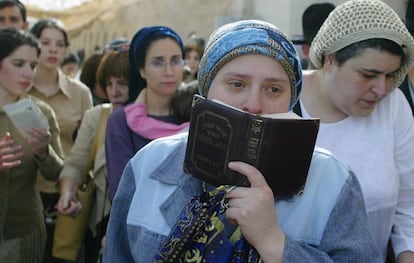 Mujeres judías ultraortodoxas, en un acto en Cisjordania, por Uriel Sinai (Getty Images)