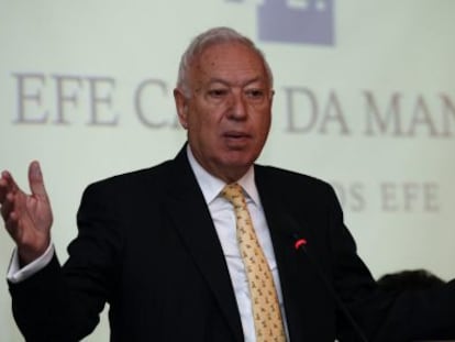 Ministro espanhol de Relações Exteriores, José Manuel García-Margallo, na quinta-feira, em São Paulo.