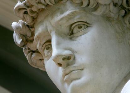 Detalle del 'David' de Miguel Ángel.