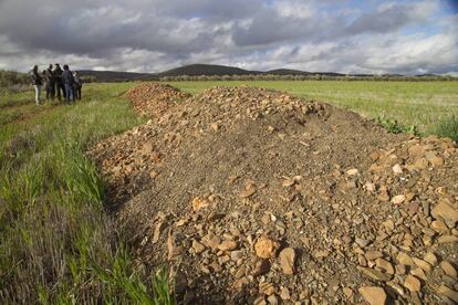 Terrenos de la comarca de Campo de Montiel (Ciudad Real) donde estaba prevista la mina.  