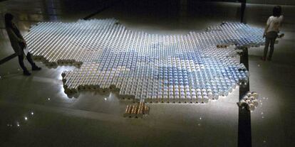 La instalaci&oacute;n &#039;Leche infantil&#039; de Ai WeiWei. 