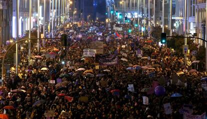 Manifestacion en Madrid el 8-M.