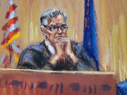 Judge Juan Merchan during the trial against the Trump Organization for tax evasion in Manhattan criminal court, in November 2022.