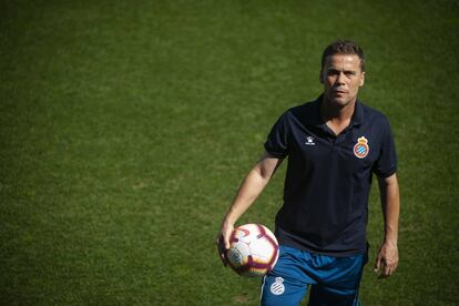 Rubi, en la Ciudad Deportiva del Espanyol. 