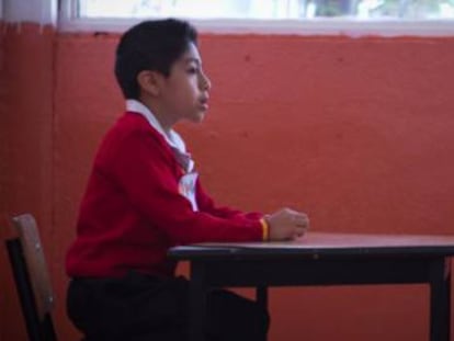 Un alumno en una escuela del centro del Distrito Federal (M&eacute;xico).