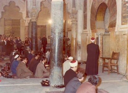 Imagen del II Congreso Islámico-Cristiano celebrado en la Mezquita de Córdoba en 1977.