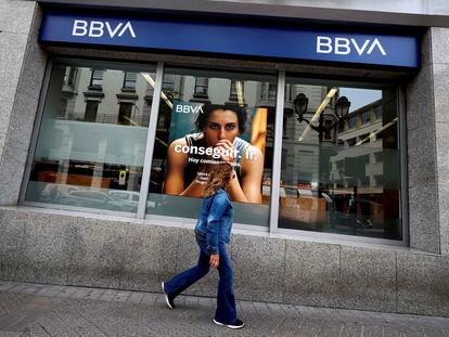 Una oficina del BBVA en Bilbao
