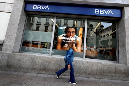 Una oficina del BBVA en Bilbao