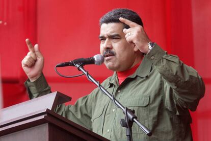 El presidente venezolano, Nicol&aacute;s Maduro, el jueves en Caracas.