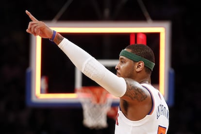 Anthony, durante el partido de los Knicks contra los Wizards.