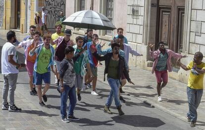 Rodaje de una producci&oacute;n de Bollywood en Valencia.