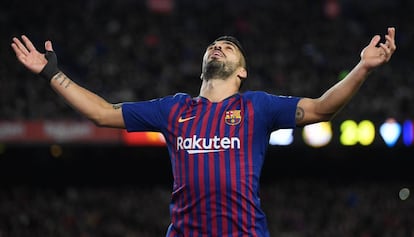 Luis Suárez, al darrer partit contra l'Eibar.
