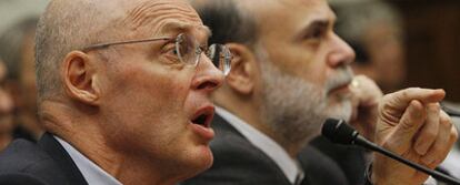 Henry Paulson (izquierda) y Ben Bernanke en Washington.