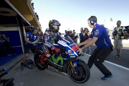 Jorge Lorenzo durante los entrenamientos.