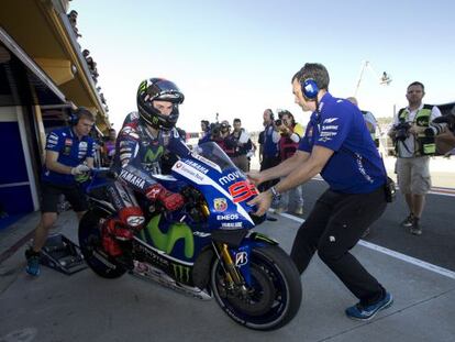 Jorge Lorenzo durante los entrenamientos.