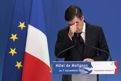 El primer ministro francés, François Fillon, presenta el nuevo plan de austeridad.