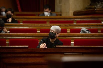 La consejera de Justicia, Lourdes Ciuró, en el Parlament.