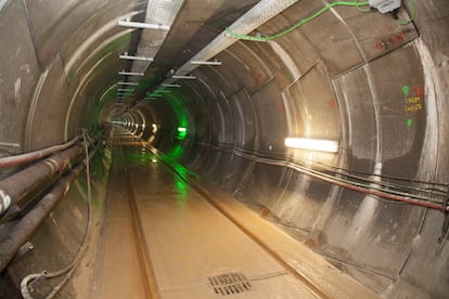 Túnel de una de las interconexiones energéticas entre España y Francia, bajo Pirineos.