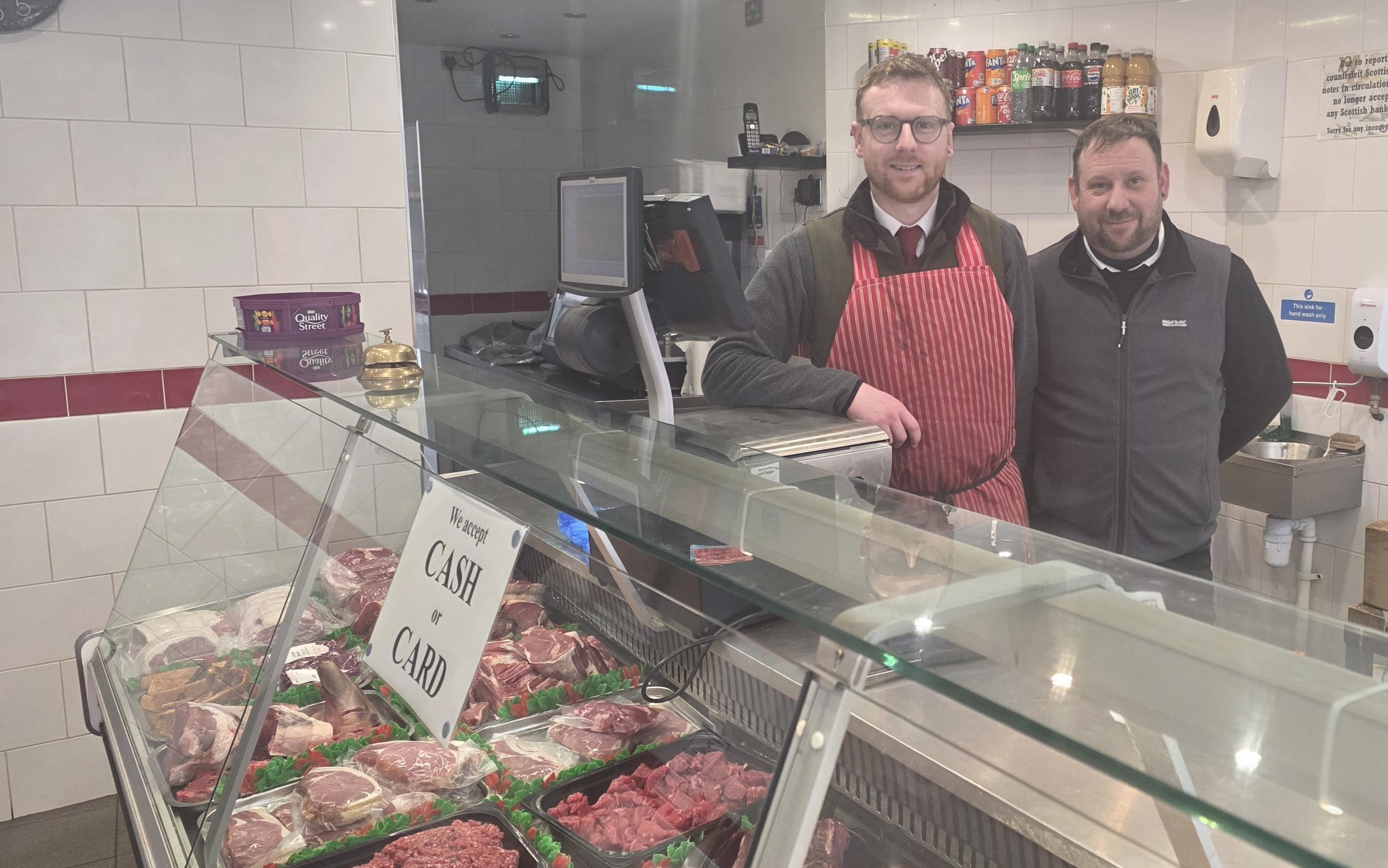 Jimmy y John, en la carnicería Carl Dunham de Boston, el pasado jueves.