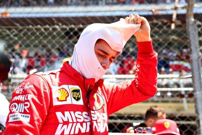 Charles Leclerc del equipo Ferrari, en el ciucuito de Montmeló.