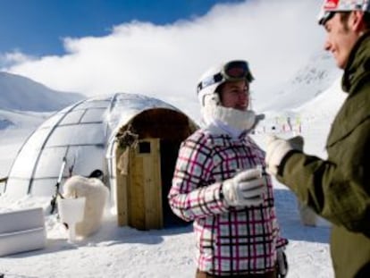 An igloo at Formigal in Aragon’s Pyrenees.