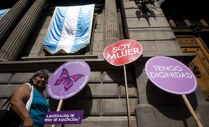 Protesta contra la violencia de género en Guatemala.