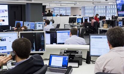 La redacció d'EL PAÍS a Madrid.